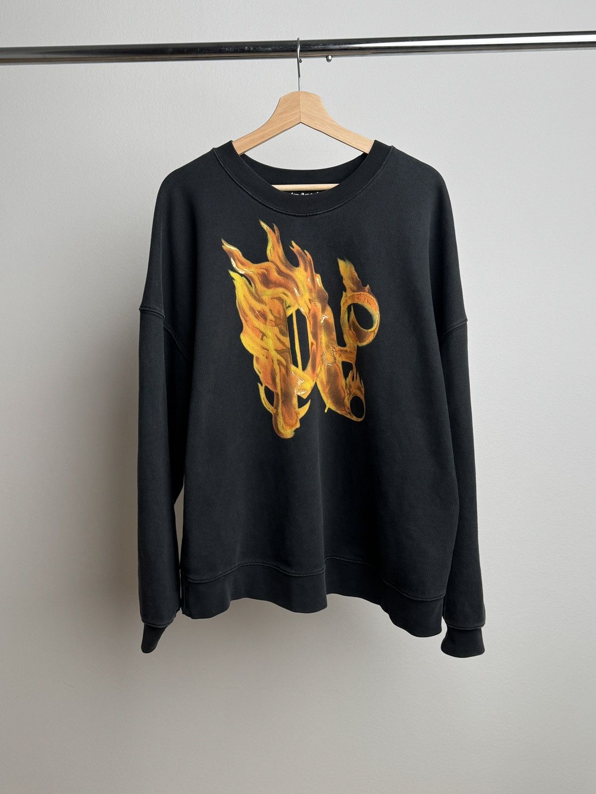 Palm Angels Burning monogram-print sweatshirt Size US M / EU 48-50 / 2 - 1 Thumbnail