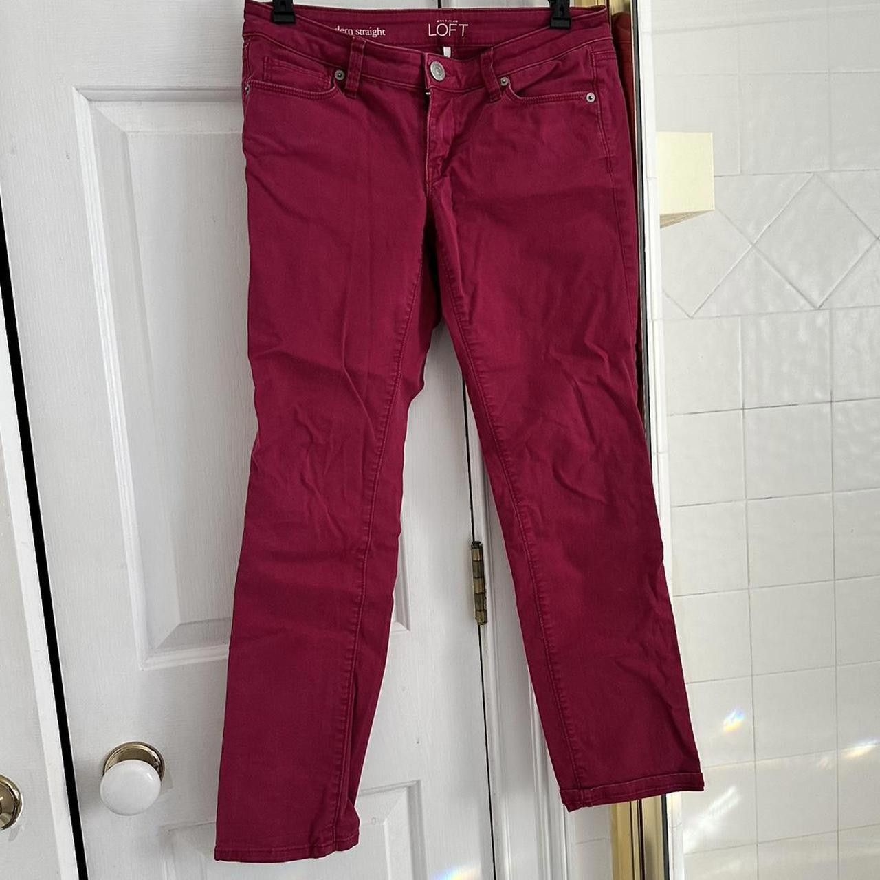 Designer LOFT Women's Pink and Red Jeans Size 26" / US 2 / IT 38 - 1 Thumbnail