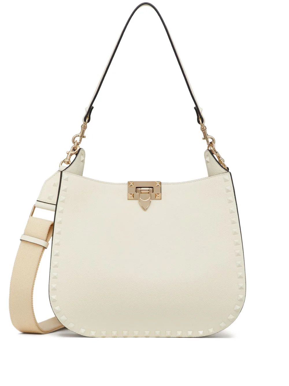 Valentino o1s22i1n0924 Size: OS / Rockstud Hobo Bag in White Size ONE SIZE - 1 Thumbnail