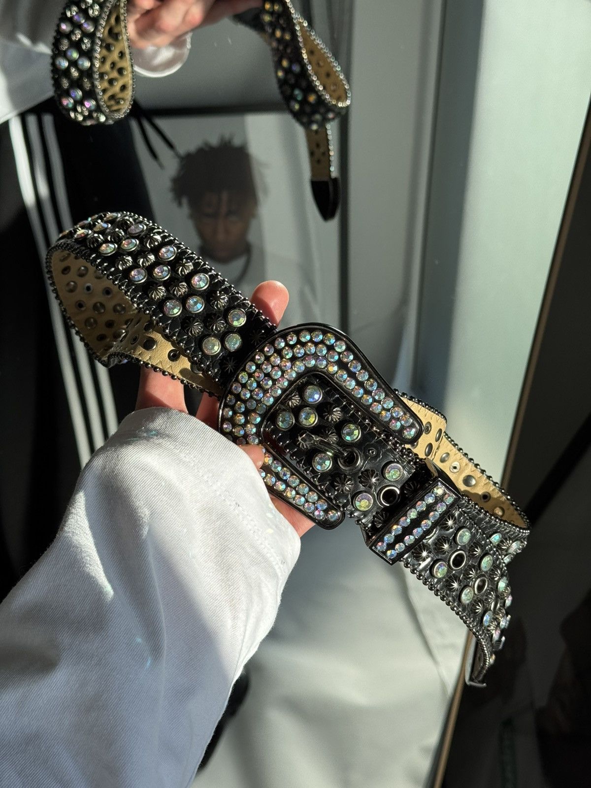 Japanese Brand Vintage Belts Y2K Bb.Simon Style Punk leather belt Japanese Size ONE SIZE - 4 Thumbnail