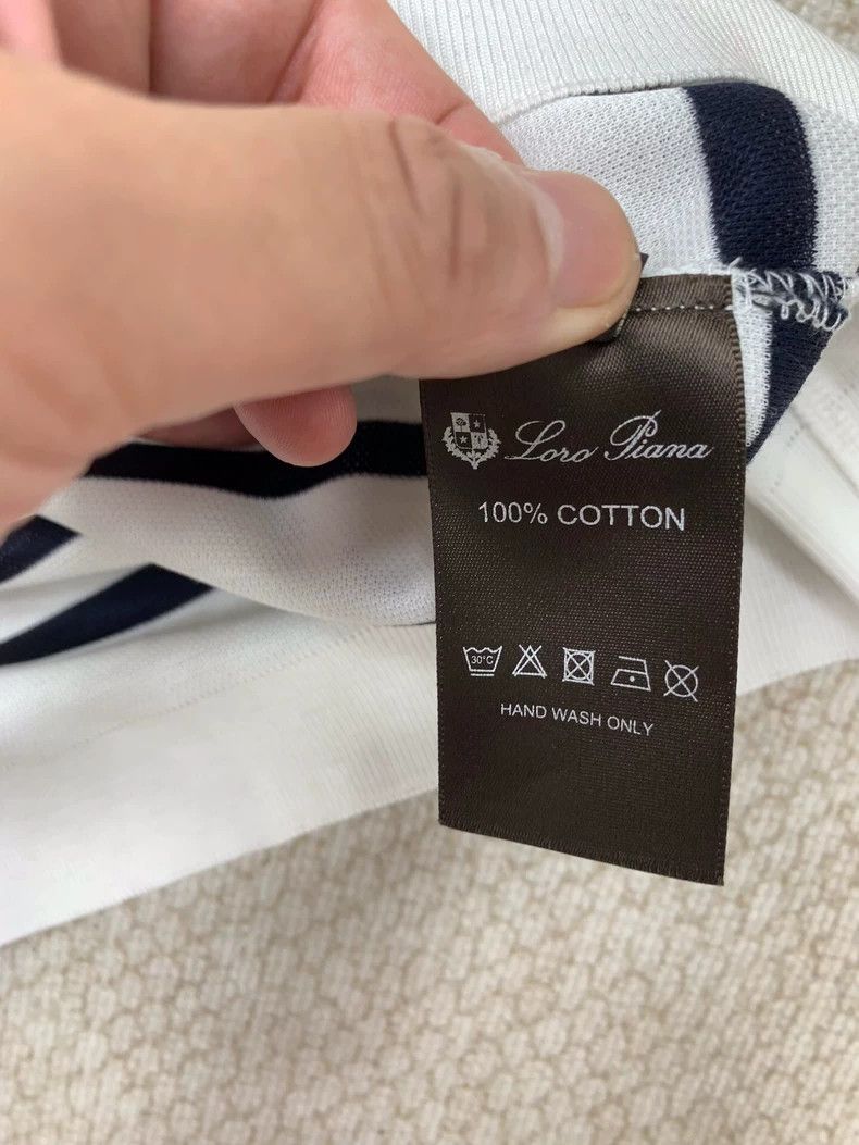 Loro Piana LORO PIANA size52 White black fine striped sea soul beads f Size US XL / EU 56 / 4 - 5 Thumbnail