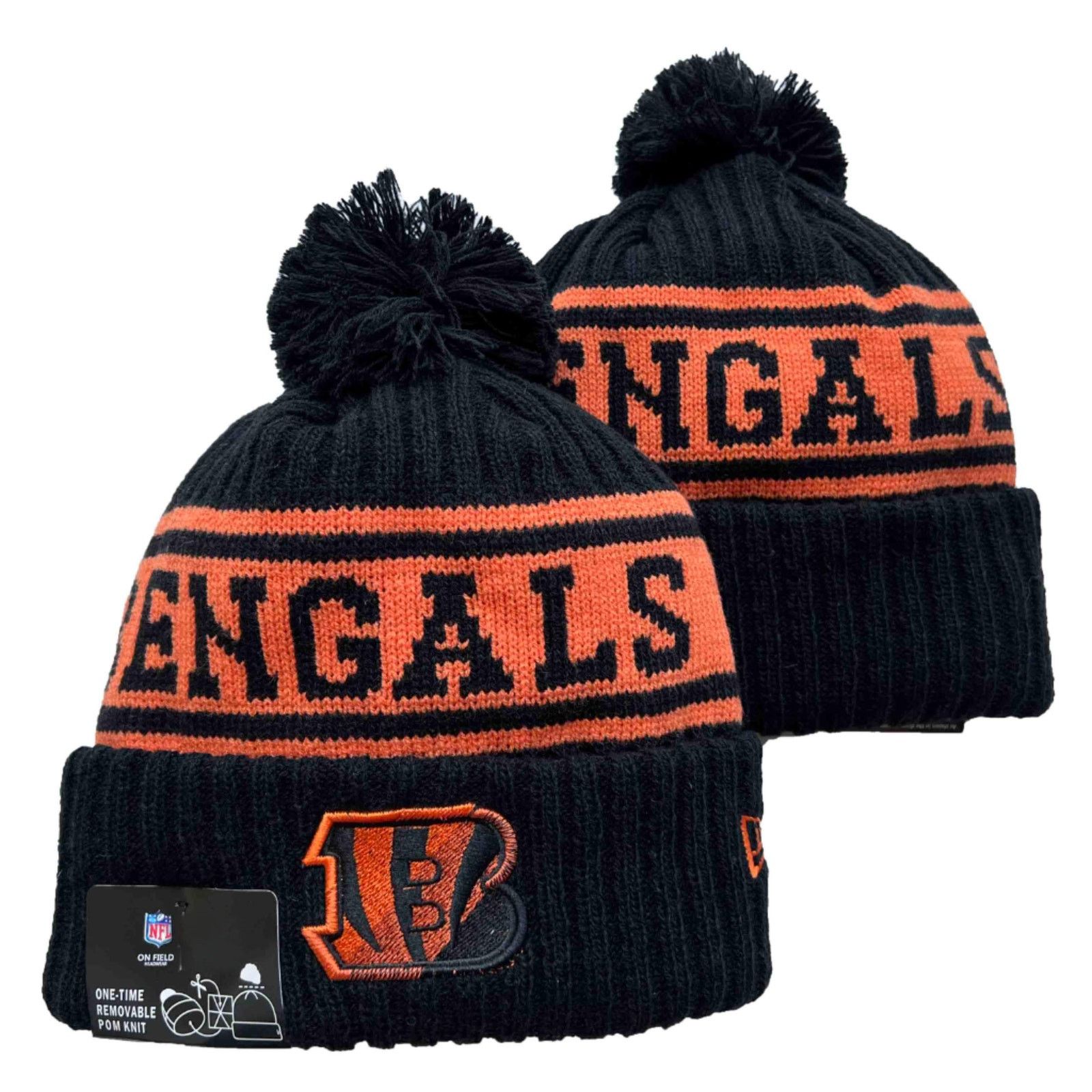 Other NWT Cincinnati Bengals Sports Knit Pom Beanie Fleece Lining Size ONE SIZE - 1 Thumbnail