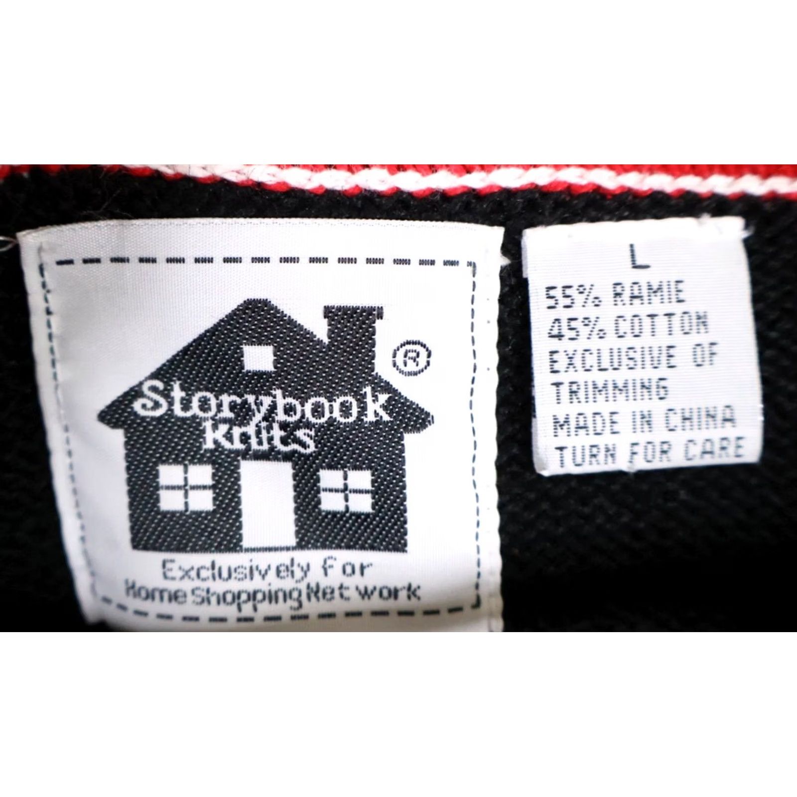 Vintage VINTAGE Storybook Knits Cardigan Sweater Women's Large Black Christmas 90s VTG Christmas motif chunky-knit Size L / US 10 / IT 46 - 3 Thumbnail