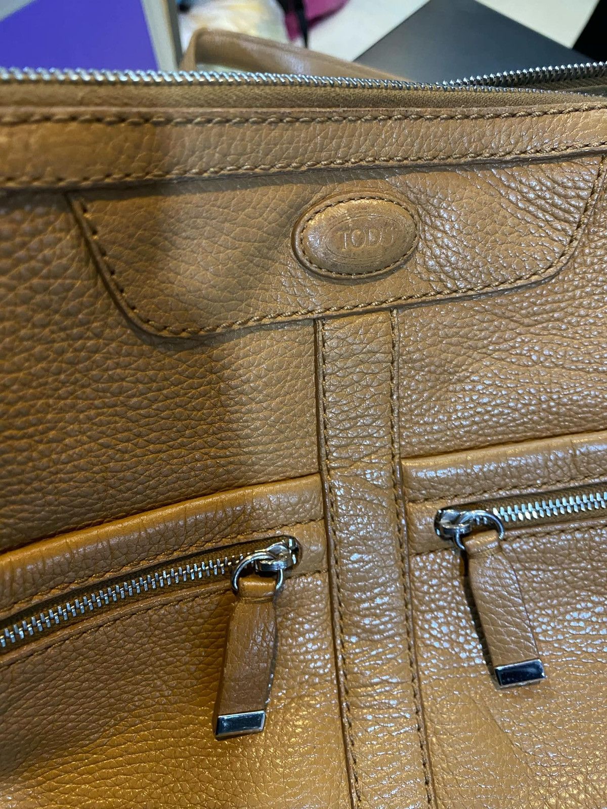Designer × Tod's × Vintage TOD'S punpkin orange leather MEDIUM MIKY NOMADE shoulderbag Size ONE SIZE - 11 Thumbnail