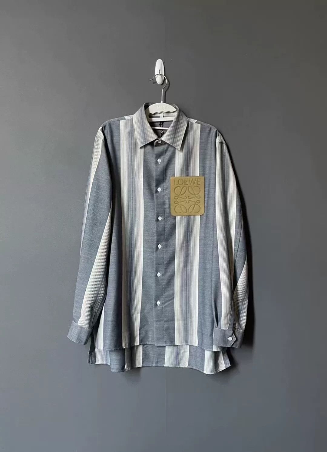 Loewe loewe striped leather tag shirt Size US L / EU 52-54 / 3 - 1 Thumbnail
