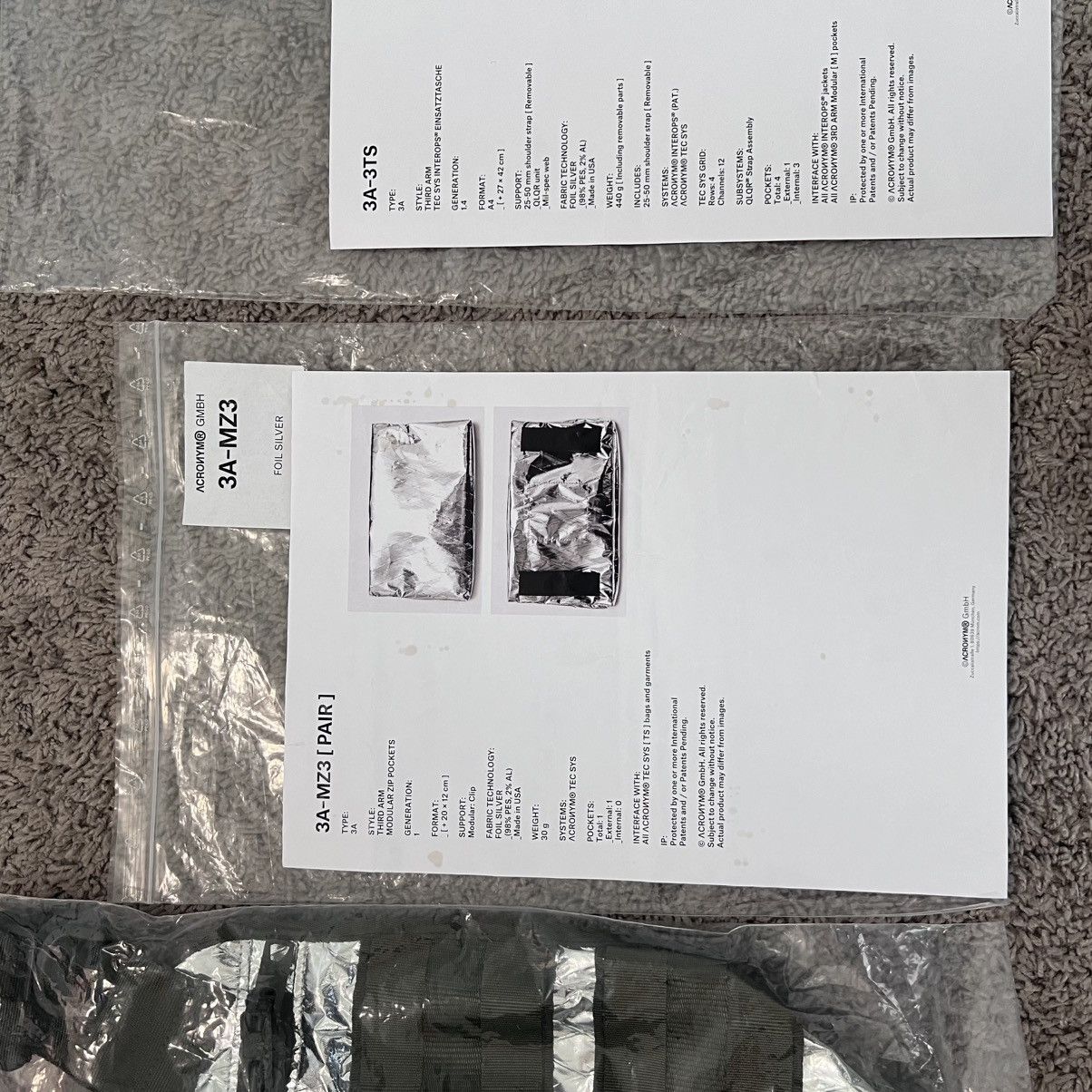 Acronym 3A-3TS & 3A-MZ3 Silver Foil Size ONE SIZE - 3 Thumbnail