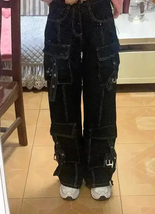 Other Baggy Cargo Techwear Hippie Pants Size US 29 - 2 Thumbnail