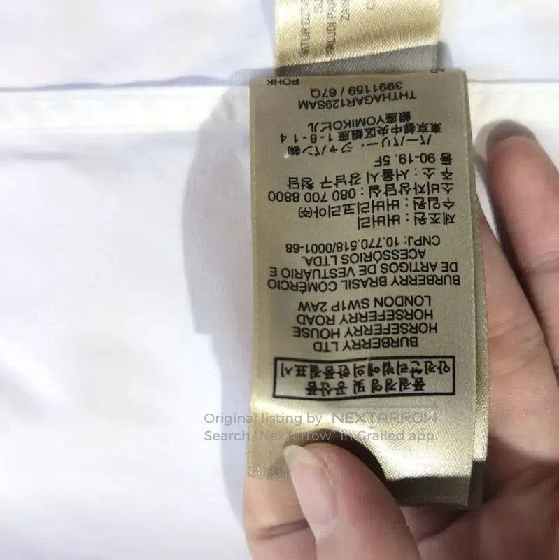Burberry Burberry White Cotton Long Sleeve Shirt. Size XS / US 0-2 / IT 36-38 - 7 Thumbnail