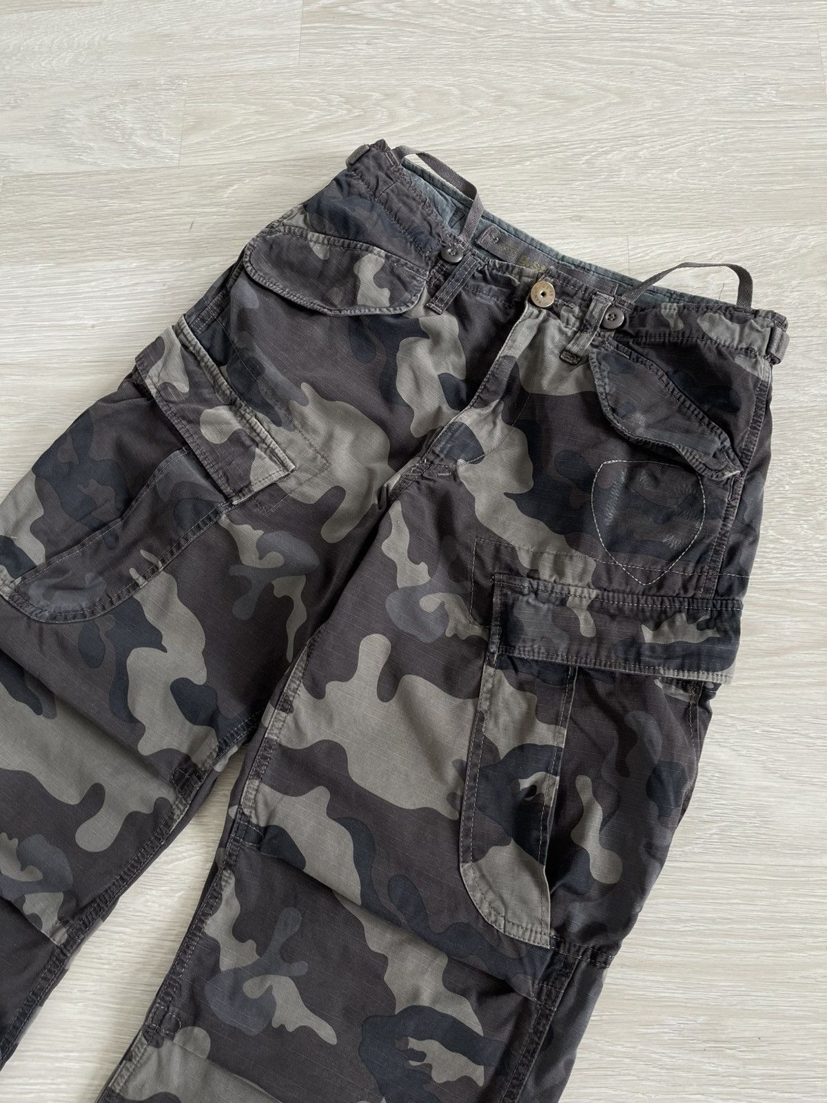 G-Star G Star Raw Military Camo Baggy Distressed Cargo Pants Size US 30 / EU 46 - 4 Thumbnail