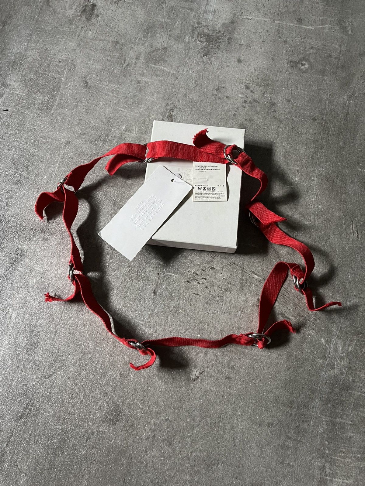 Maison Margiela Maison Margiela F/W 2006 Artisanal buckles red belt Size ONE SIZE - 1 Thumbnail