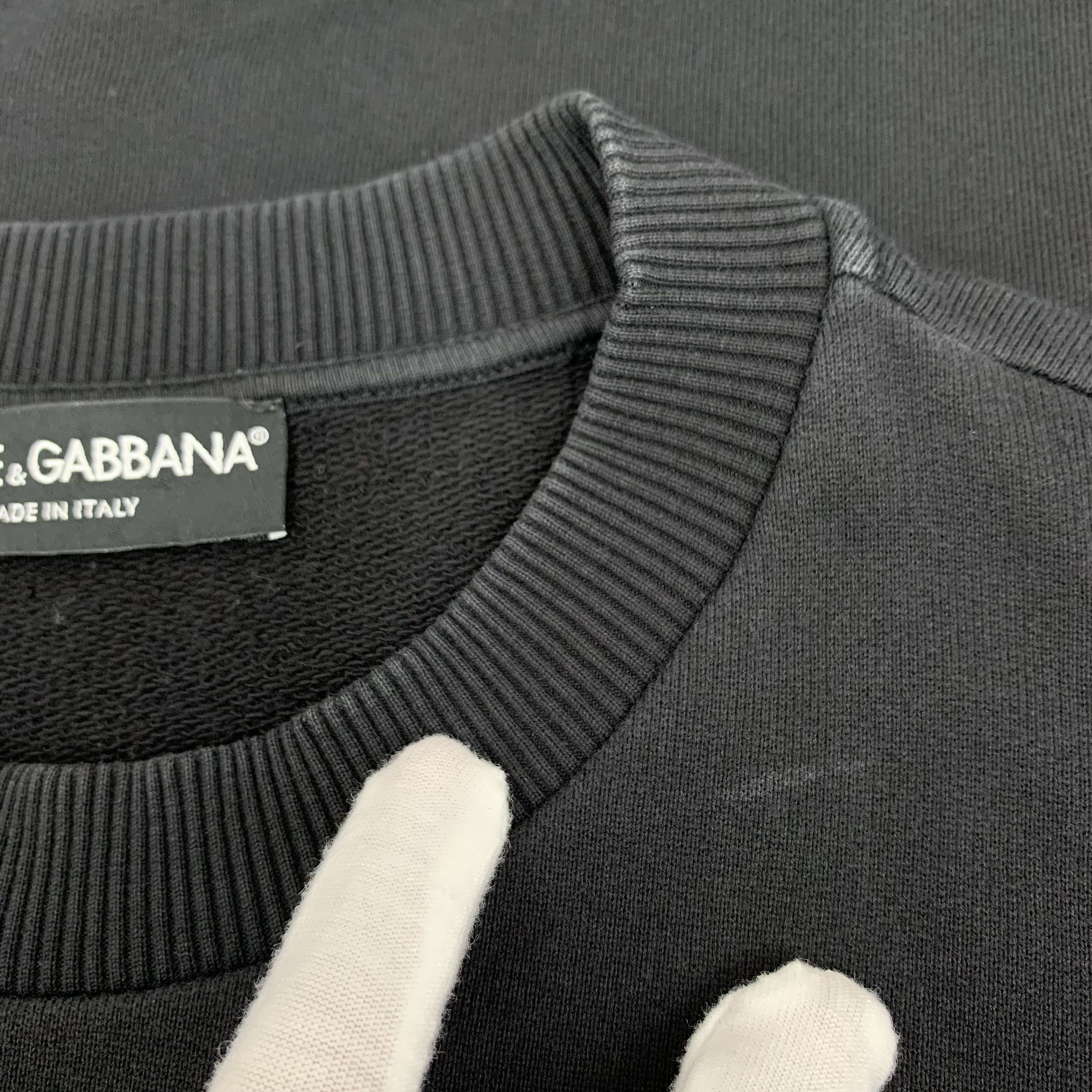 Dolce & Gabbana Dolce Gabbana Crown Embroidered Sweatshirt Black (L) Size US L / EU 52-54 / 3 - 7 Thumbnail