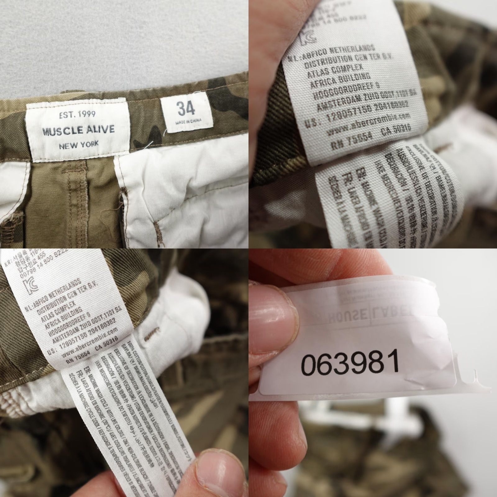Vintage Muscle Alive Cargo Shorts Men's 34 Green Brown Camouflage Utility Outdoor Work Size US 34 / EU 50 - 8 Thumbnail