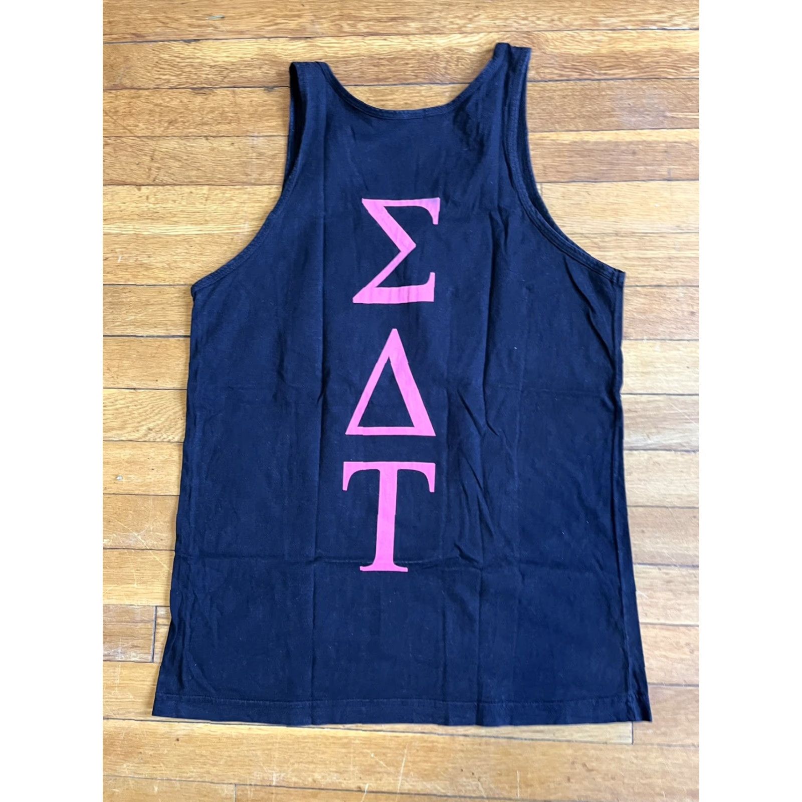 American Apparel Sigma Delta Tau Sorority Skull Tank Top Women’s Medium Black Tank Top Sleeveless Casual Size M / US 6-8 / IT 42-44 - 6 Thumbnail
