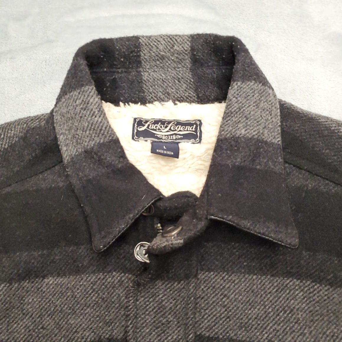 Lucky Brand VINTAGE Lucky Brand Jacket Mens L Striped Wool Blend Sherpa Lined Y2K Retro Bomber Jacket Size US L / EU 52-54 / 3 - 4 Thumbnail