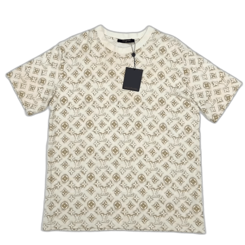 Louis Vuitton Louis Vuitton Beige Short Sleeve TShirt-2506 Size US XL / EU 56 / 4 - 1 Thumbnail