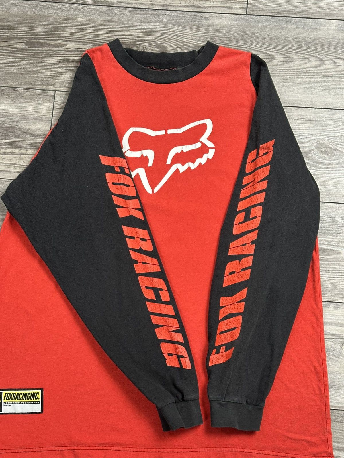 Fox Racing × Vintage Crazy Vintage Y2K Fox Racing Longsleeve Size US XL / EU 56 / 4 - 3 Thumbnail