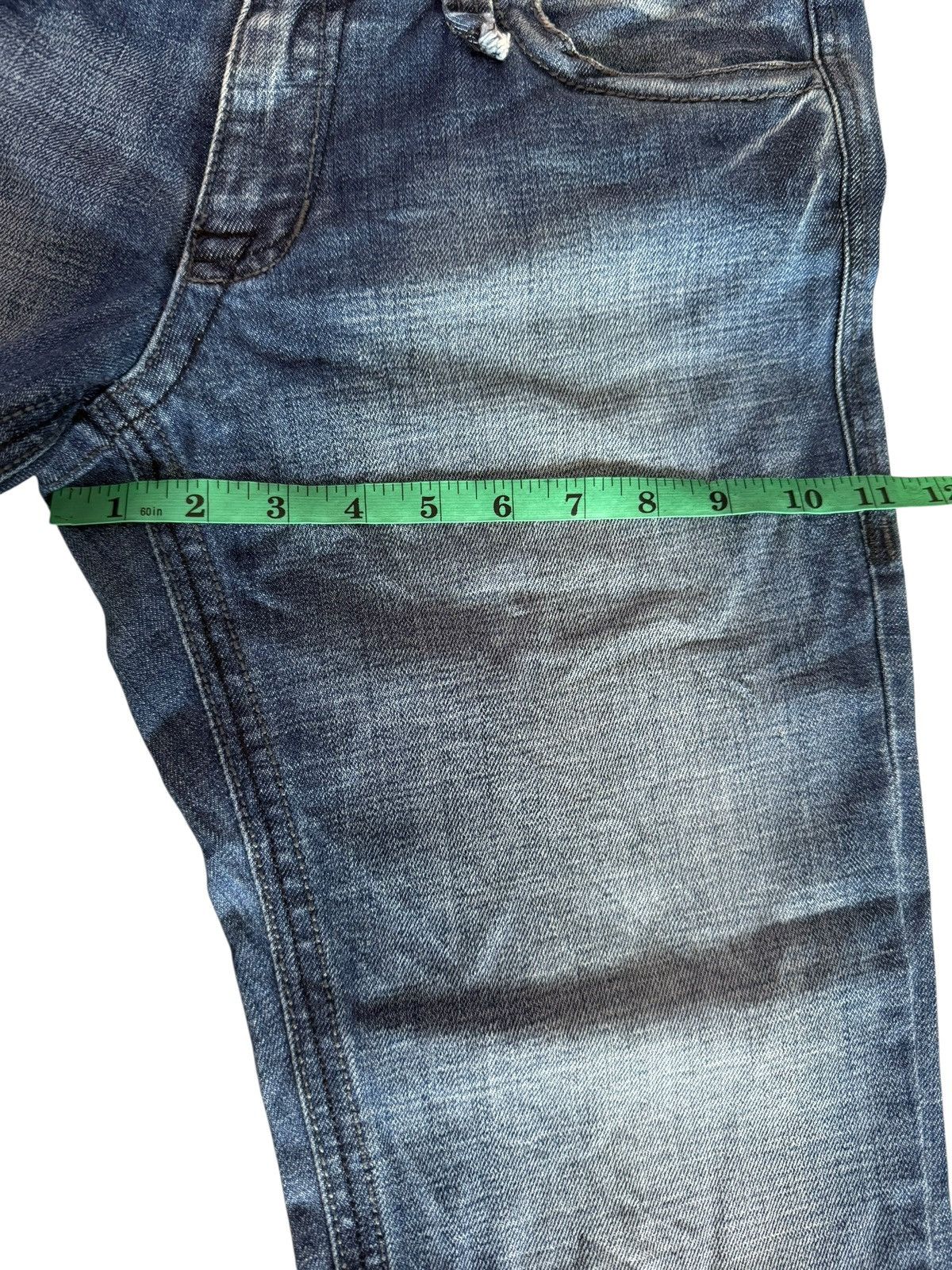 Tornado Mart Flared Jeans Plastic Boy Gly USA Made Nice Design Denim Size US 33 - 12 Thumbnail