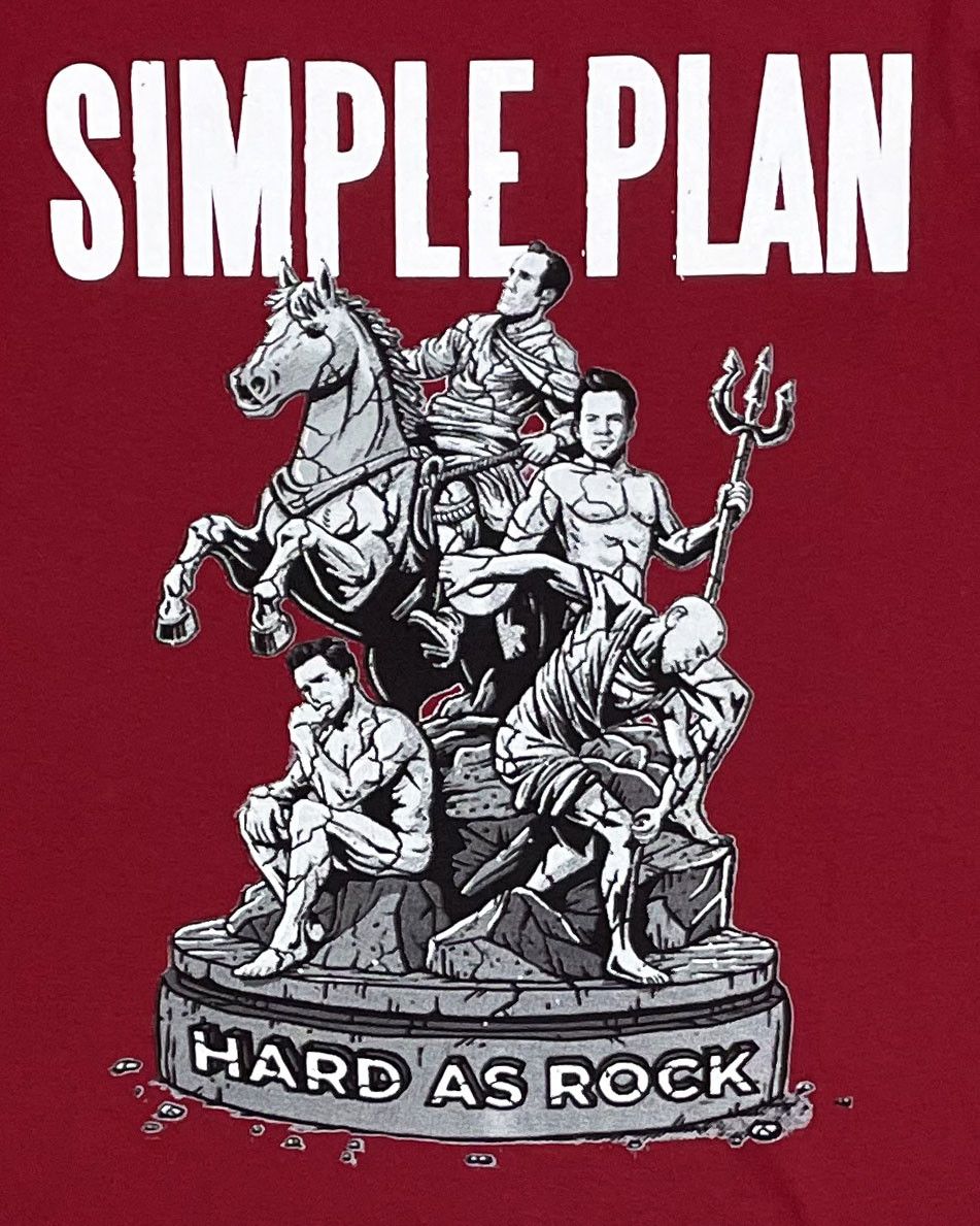 Band Tees Simple Plan Hard As Rock Europe Tour Tshirt Size US M / EU 48-50 / 2 - 3 Thumbnail