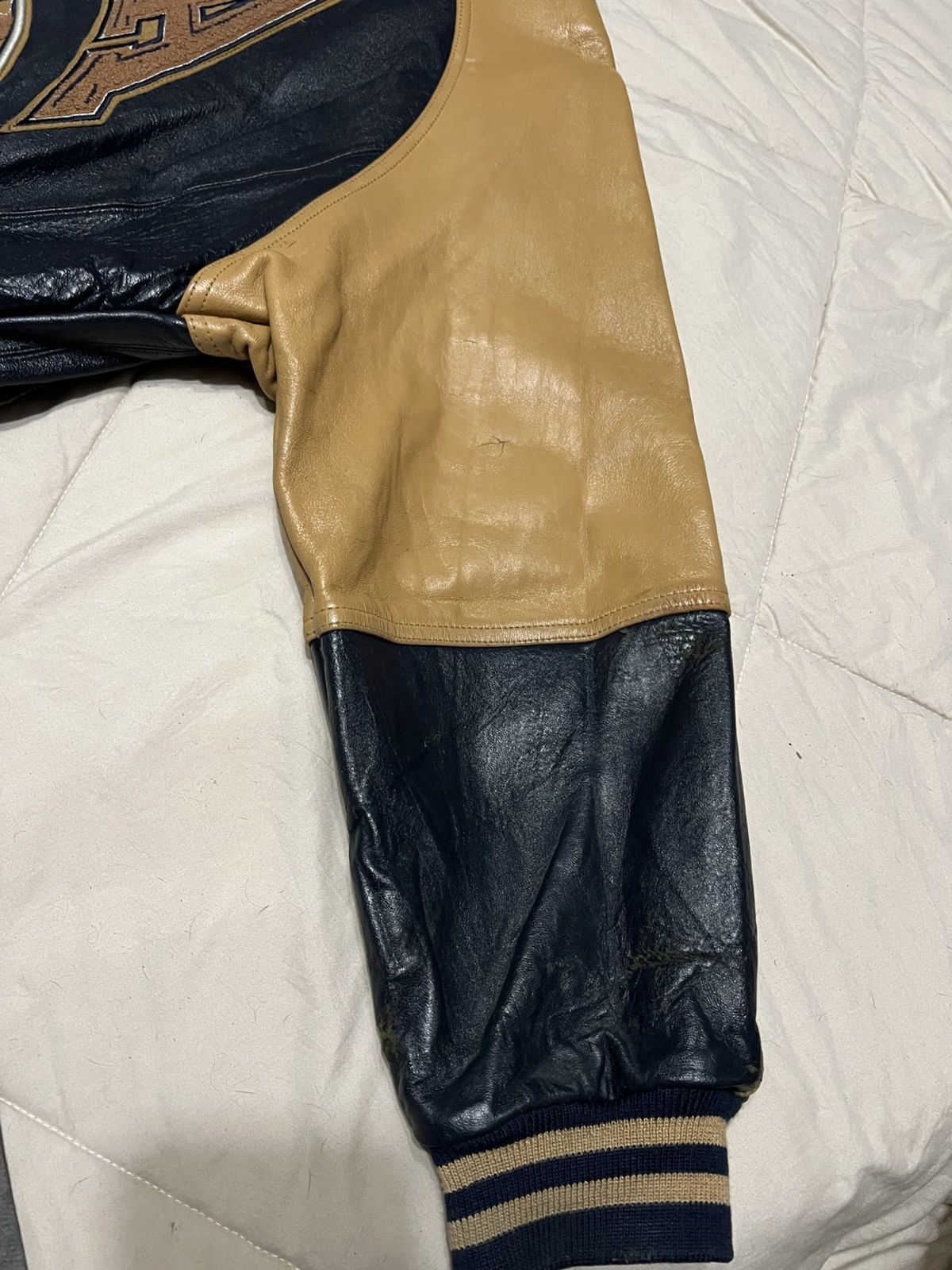 Avirex Vintage Avirex dark blue and beige leather jacket 3xl Size US XXL / EU 58 / 5 - 11 Thumbnail