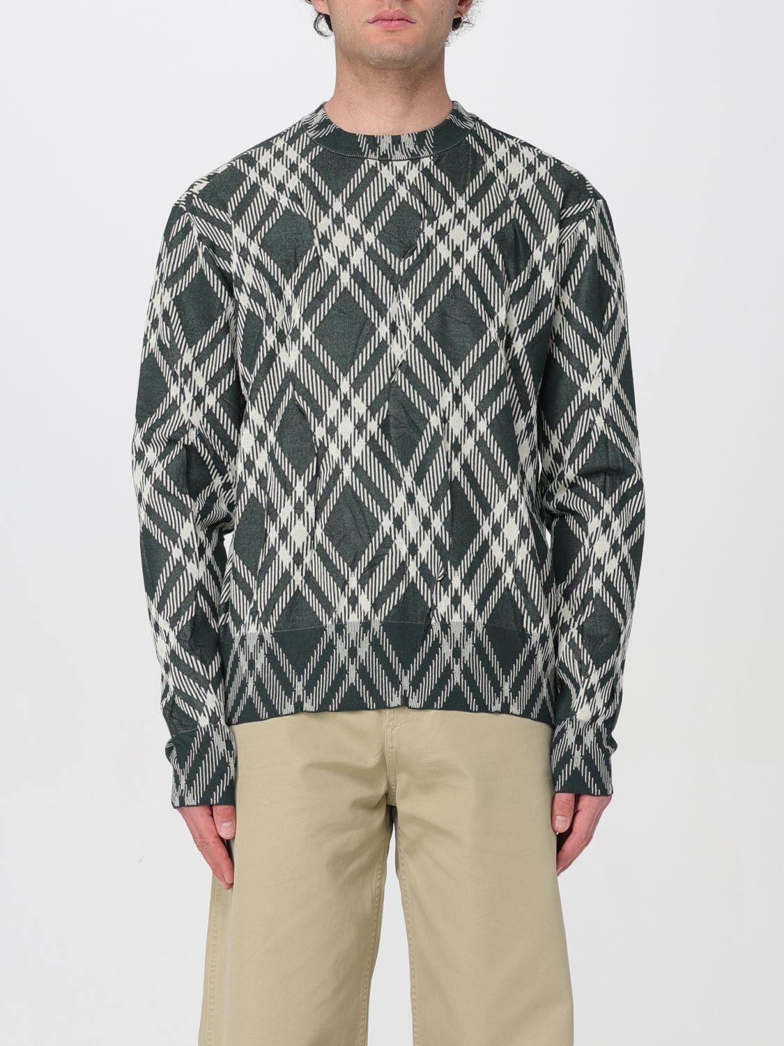 image of Burberry Sweater Men Green (Size XL)