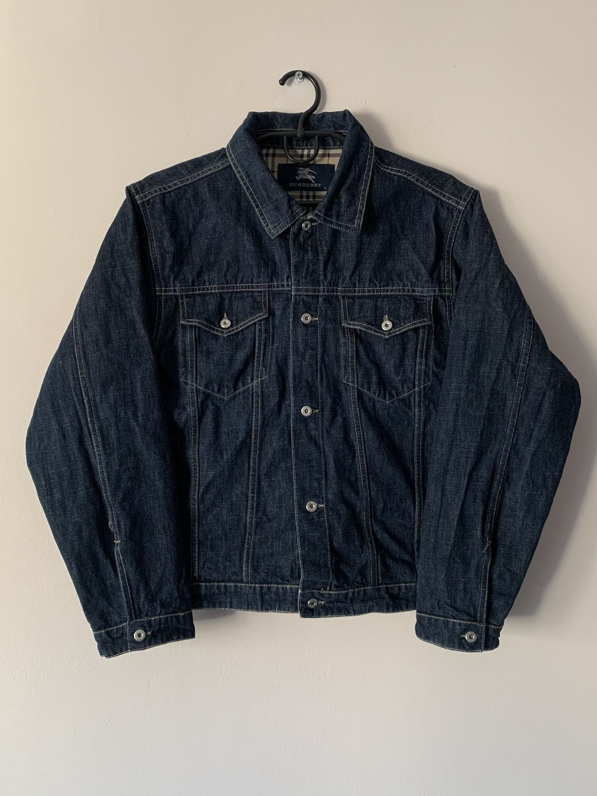 Burberry 🔥VINTAGE BURBERRY DENIM JACKET Size M / US 6-8 / IT 42-44 - 3 Thumbnail