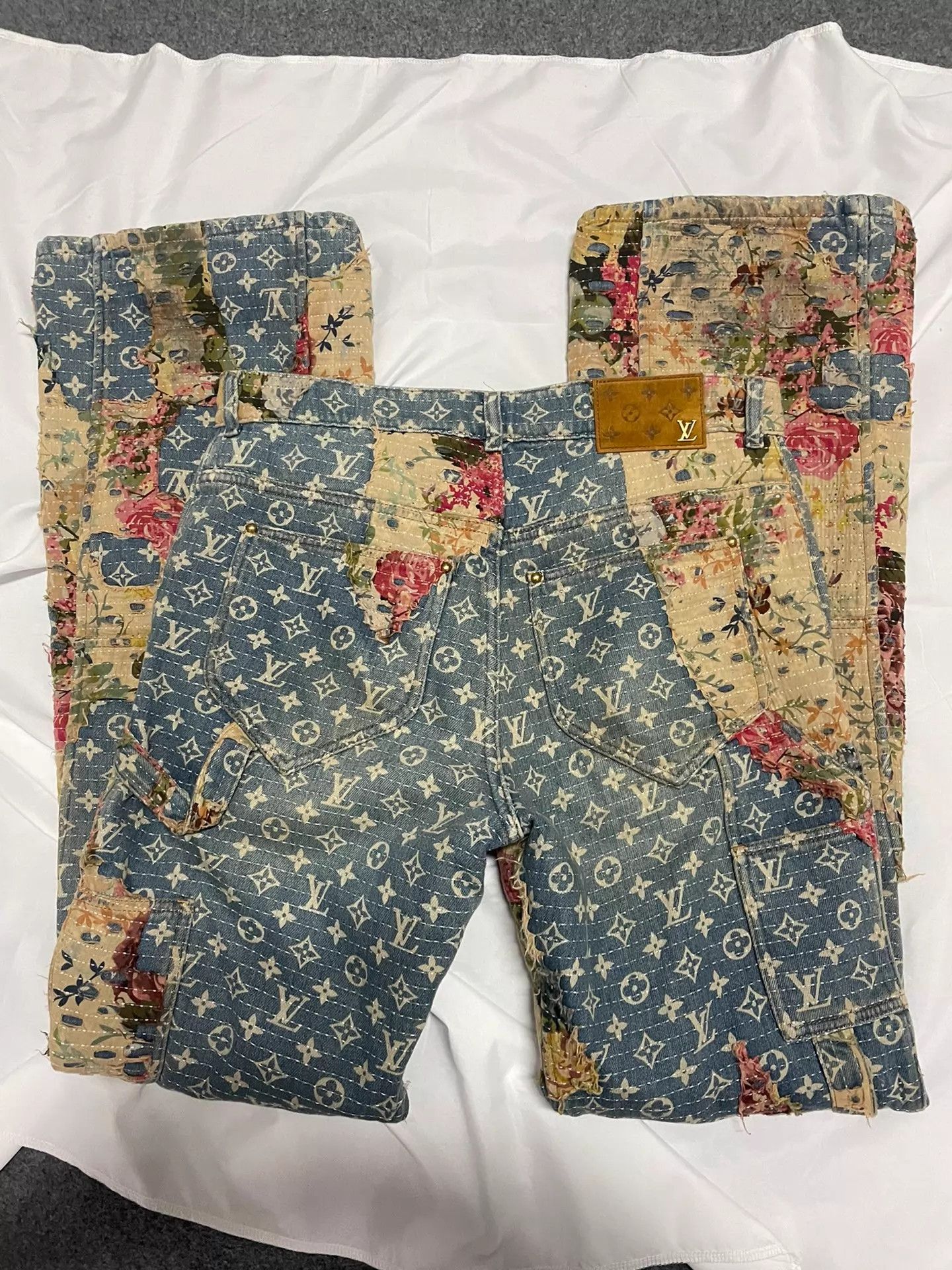 Louis Vuitton LV Boro Floral Jeans 30 Size US 30 / EU 46 - 3 Thumbnail