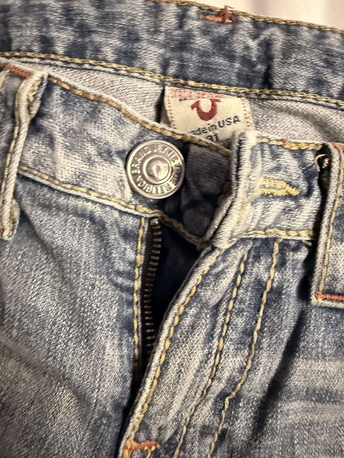 True Religion × Vintage Rainbow True Religion Jeans Real Vintage Y2K Bobby Big T Cut Size 31" - 17 Thumbnail