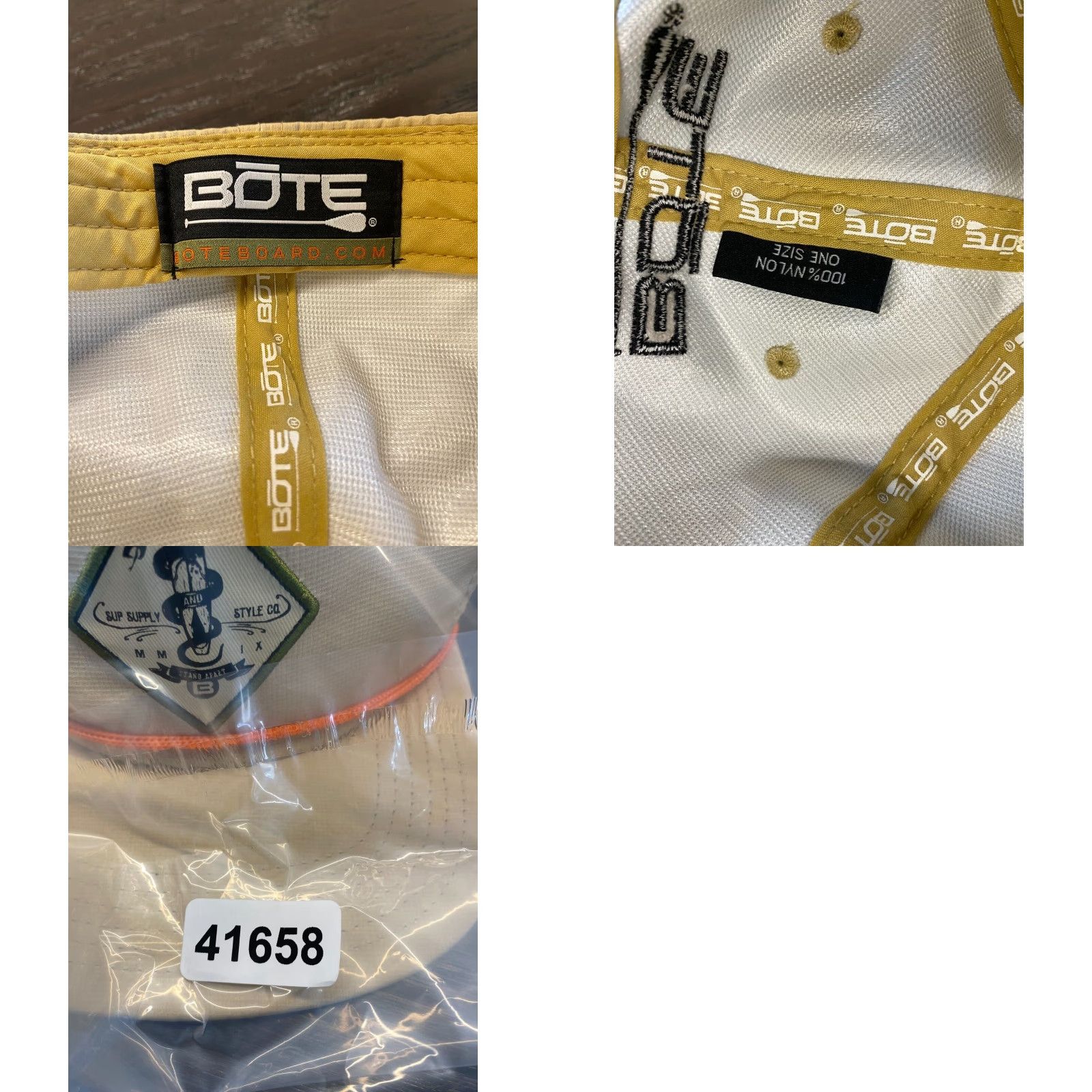 Vintage BOTE Trucker Hat Men's One Size Beige Floral Snapback Adjustable Nylon Beach Sports Size ONE SIZE - 8 Thumbnail