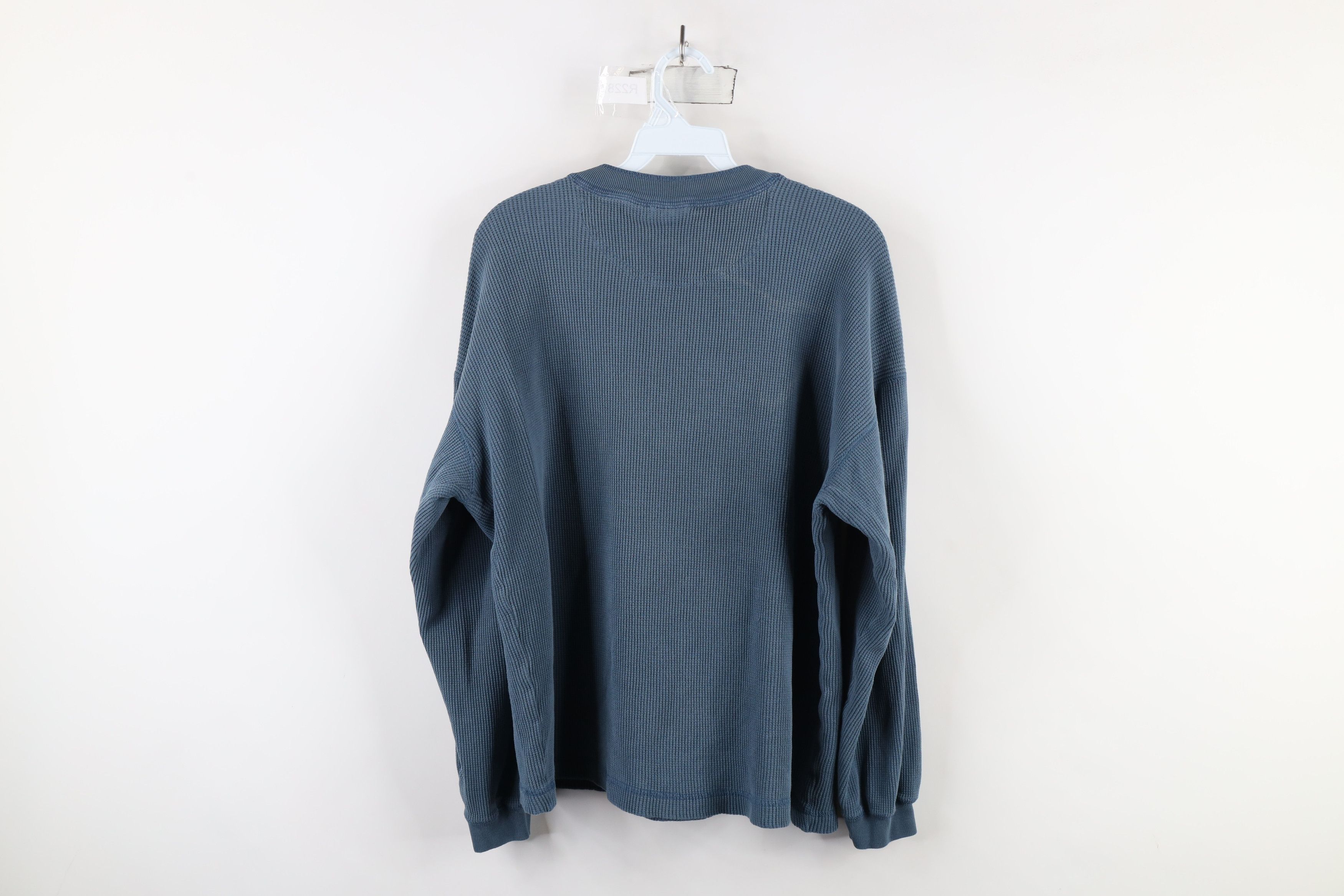 Vintage Vintage 90s Streetwear Boxy Fit Thermal Waffle Knit T-Shirt Size US L / EU 52-54 / 3 - 13 Thumbnail