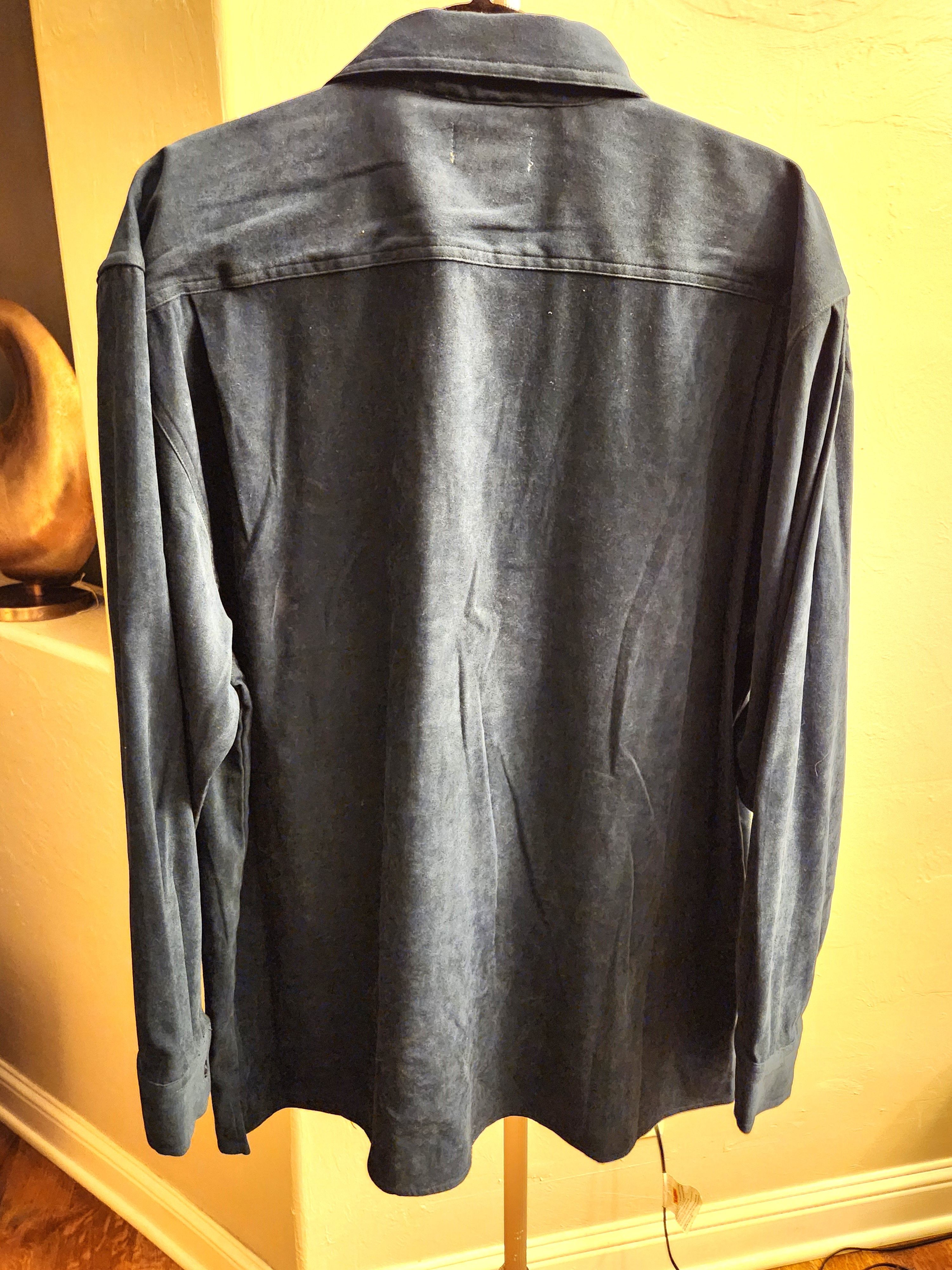 Alfani NWOT Vintage Ultra Suede Button Front Leisure Shirt Size US L / EU 52-54 / 3 - 2 Thumbnail