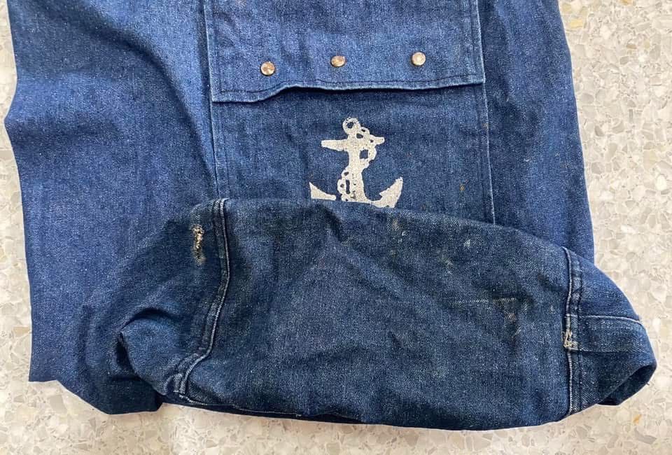 Vintage Vintage Sailor Denim Bag 1940s Size ONE SIZE - 6 Thumbnail