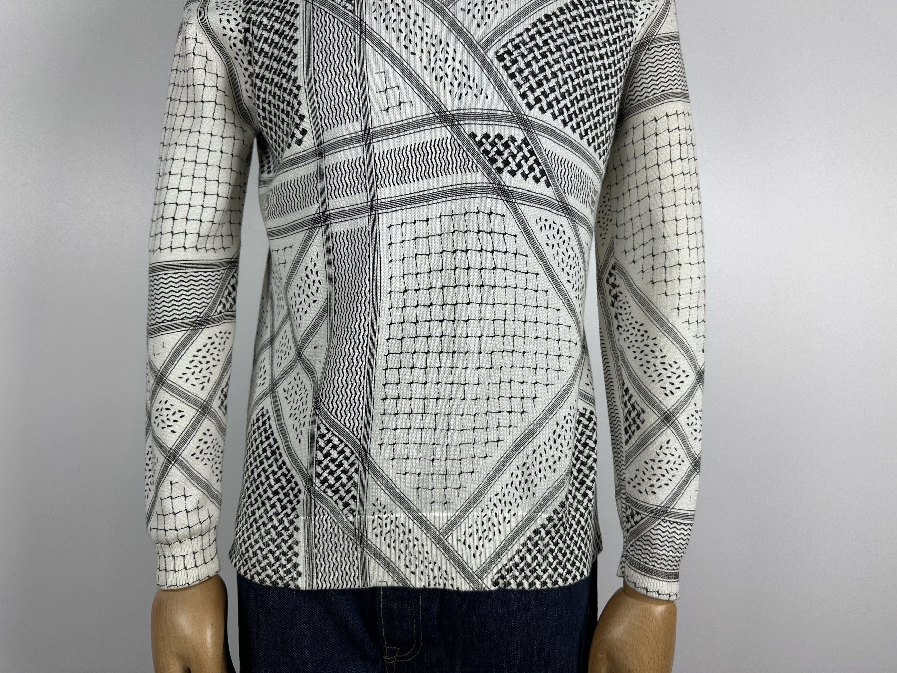Lacoste Lacoste Live Sweater Pullover White Black Size S Cotton Size US S / EU 44-46 / 1 - 4 Thumbnail