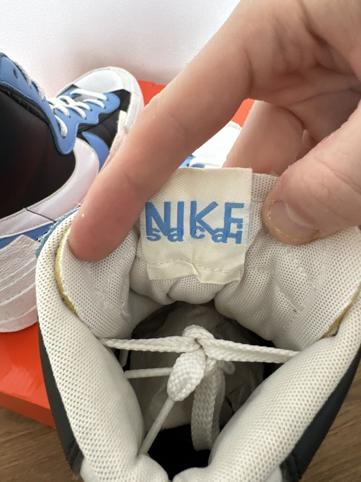 Nike × Sacai Nike Sacai Blazer Mid Blue Size US 11.5 / EU 44-45 - 9 Thumbnail