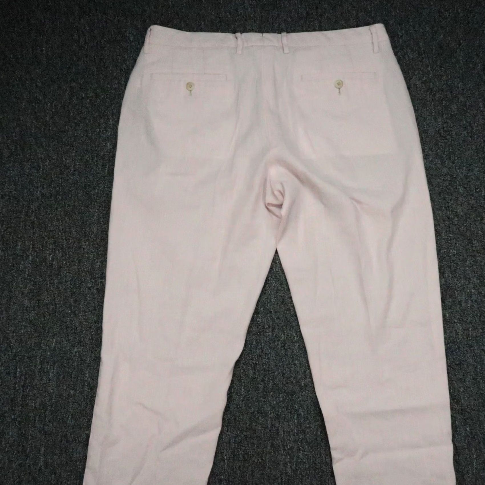 Bonobos Bonobos Pants Mens 34x32 Pink Linen Blend Chino Lightweight Stretch Flat Front Slim Athletic - Mens Pants Pink Linen Blend Chino Lightweight Stretch Size US 34 / EU 50 - 5 Thumbnail