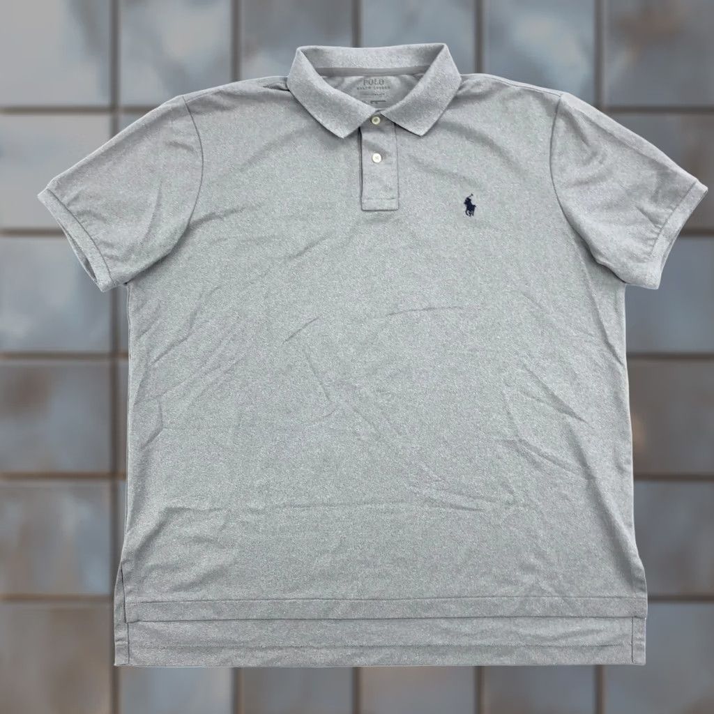 Polo Ralph Lauren Polo Ralph Lauren Performance Polo Shirt Men's XL Heather Gray Short Sleeve Shirt Polo Player Embroidered Logo Size US XL / EU 56 / 4 - 1 Thumbnail