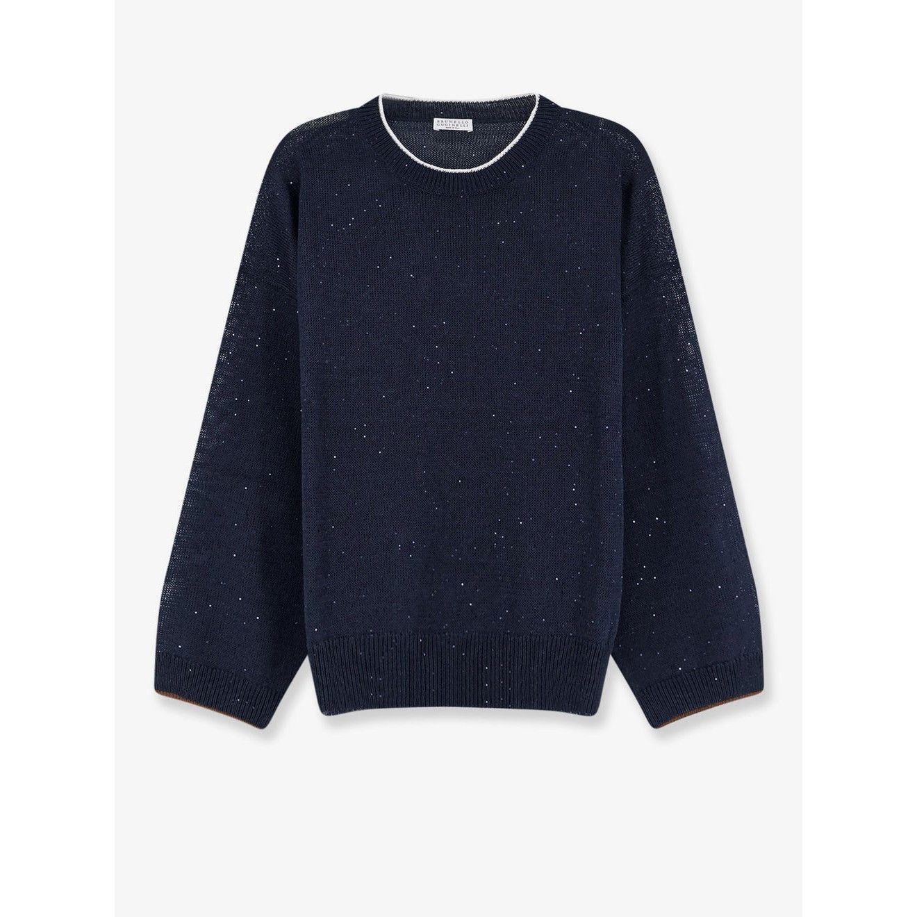 BRUNELLO CUCINELLI Blue Cotton Sweater New (Women's size:4;)