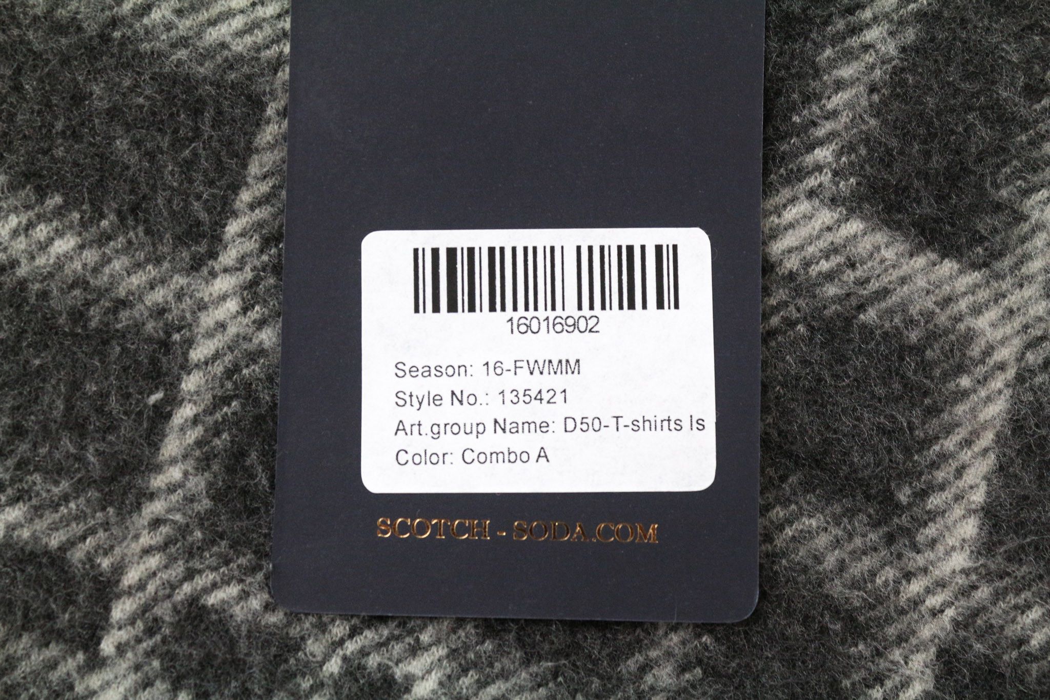 Scotch & Soda S Mid Grey Tartan Melange Crew Sweatshirt 74631 Size US S / EU 44-46 / 1 - 5 Thumbnail