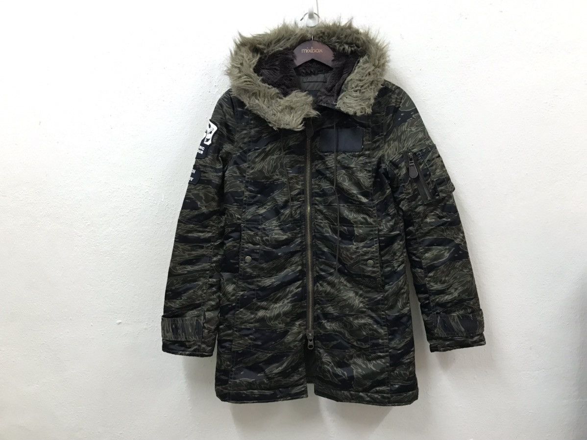 image of Hysteric Glamour Primaloft Tiger Camo Jacket, Men's (Size Medium)