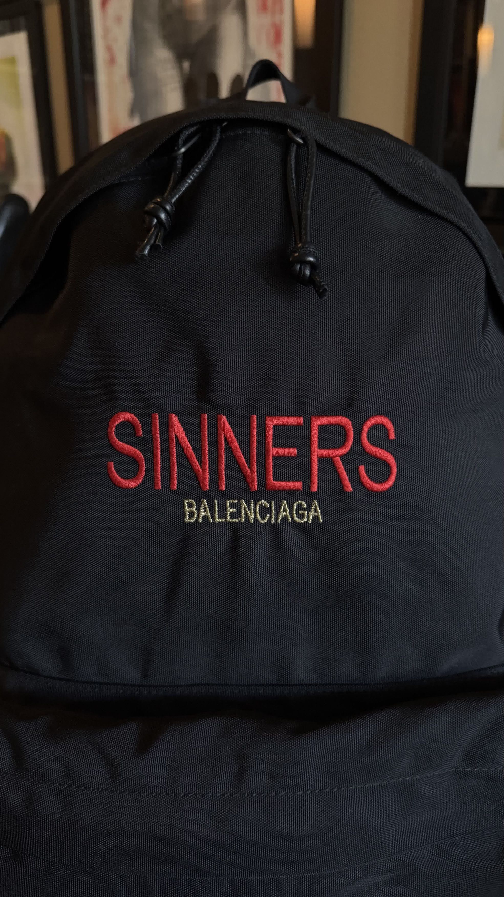 Balenciaga BALENCIAGA SINNERS BLACK EXPLORER BACKPACK SHOULDER BAG Size ONE SIZE - 2 Thumbnail