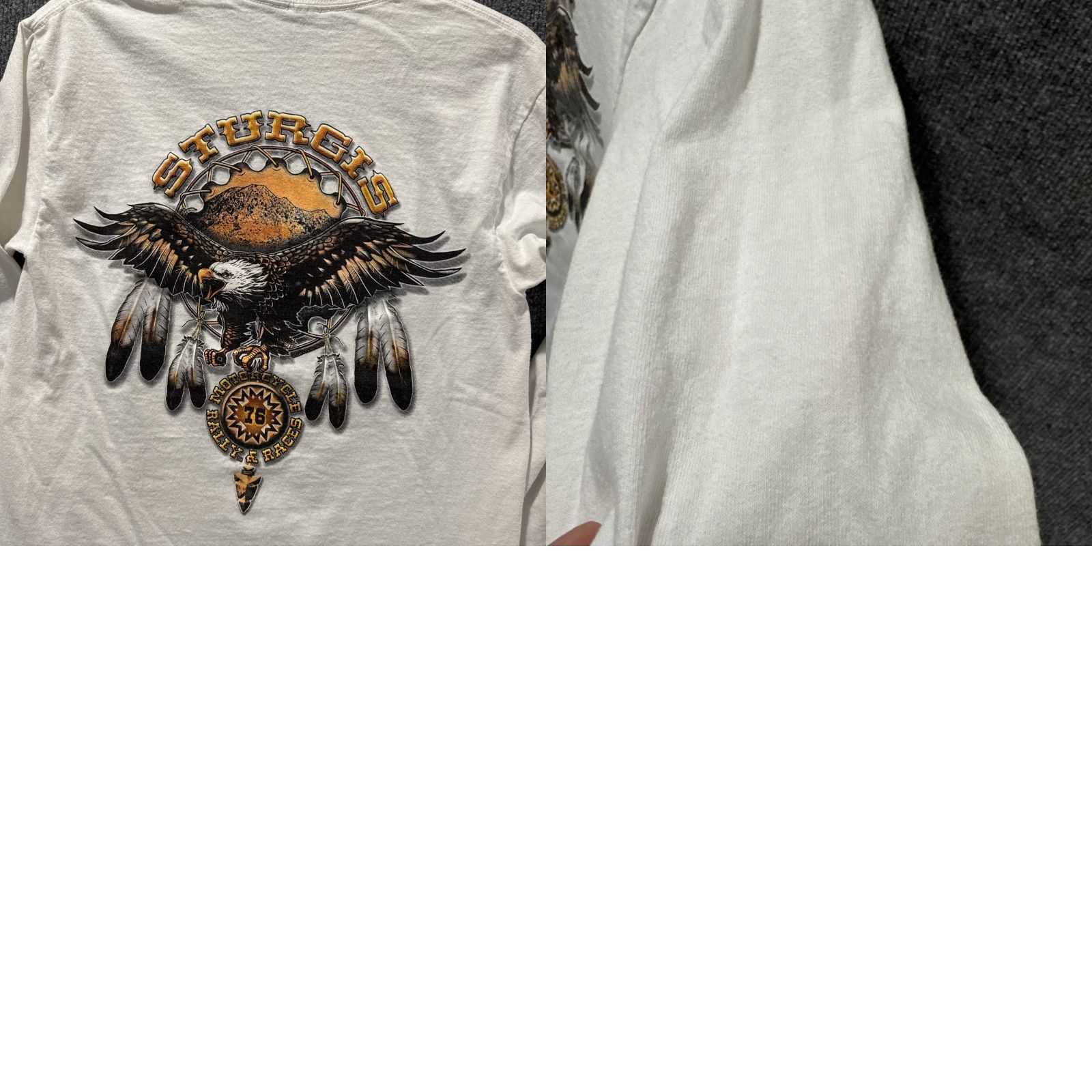 Vintage Sturgis Black Hills Motor Classic 2016 White Long Sleeve T-Shirt Women’s S Size S / US 4 / IT 40 - 9 Thumbnail