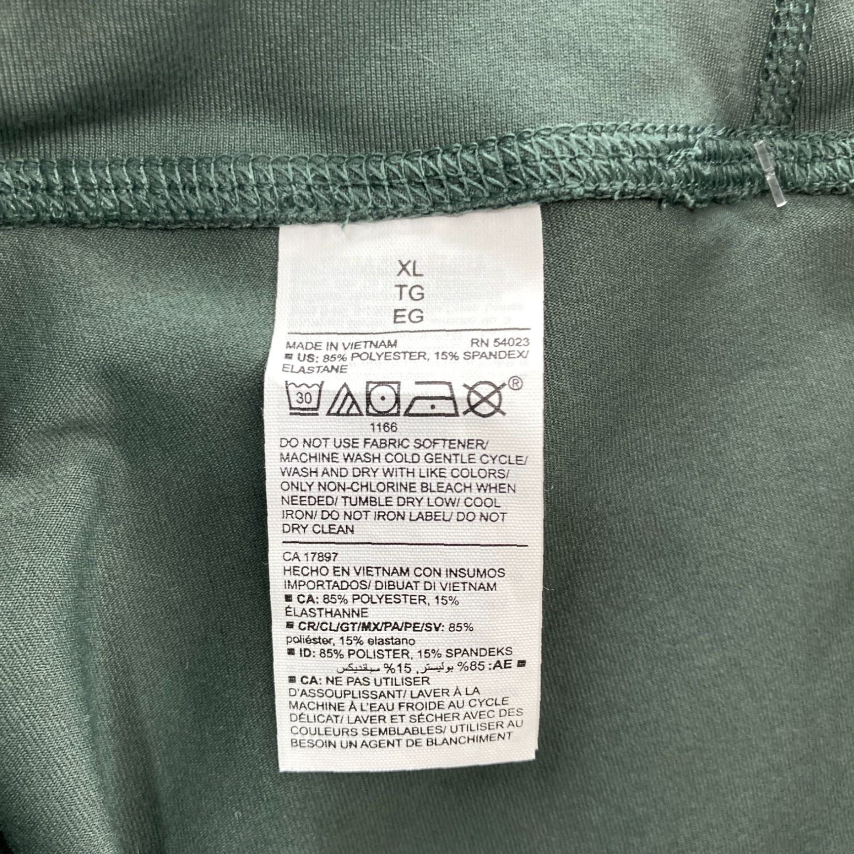 Old Navy Old Navy Active PowerPress Leggings Women's XL Green Cropped Go-Dry Gym Size 40" / US 18 - 4 Thumbnail