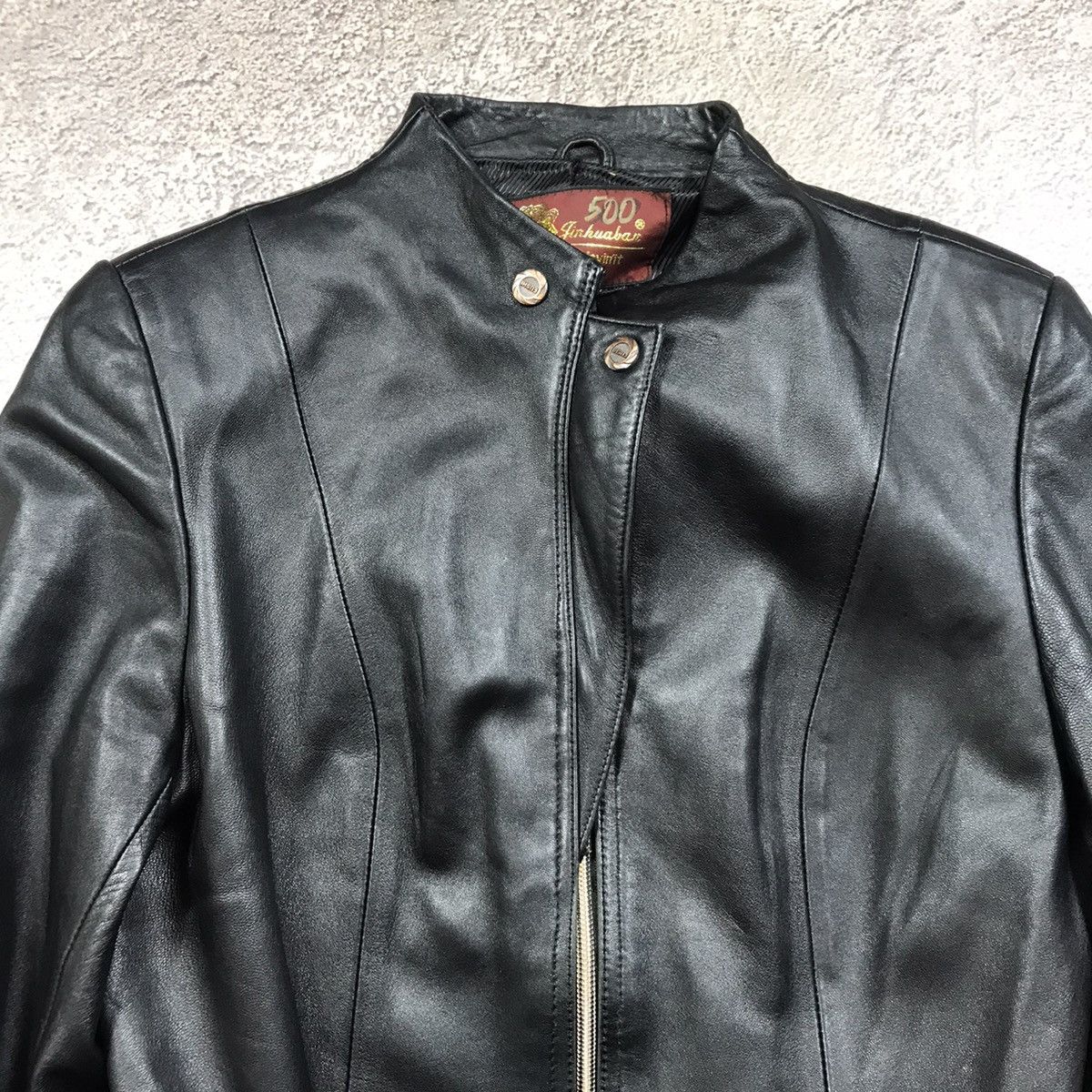 Vintage Vintage 90s Black Moto Leather Jacket Streetwear Y2K Logo M Size M / US 6-8 / IT 42-44 - 3 Thumbnail