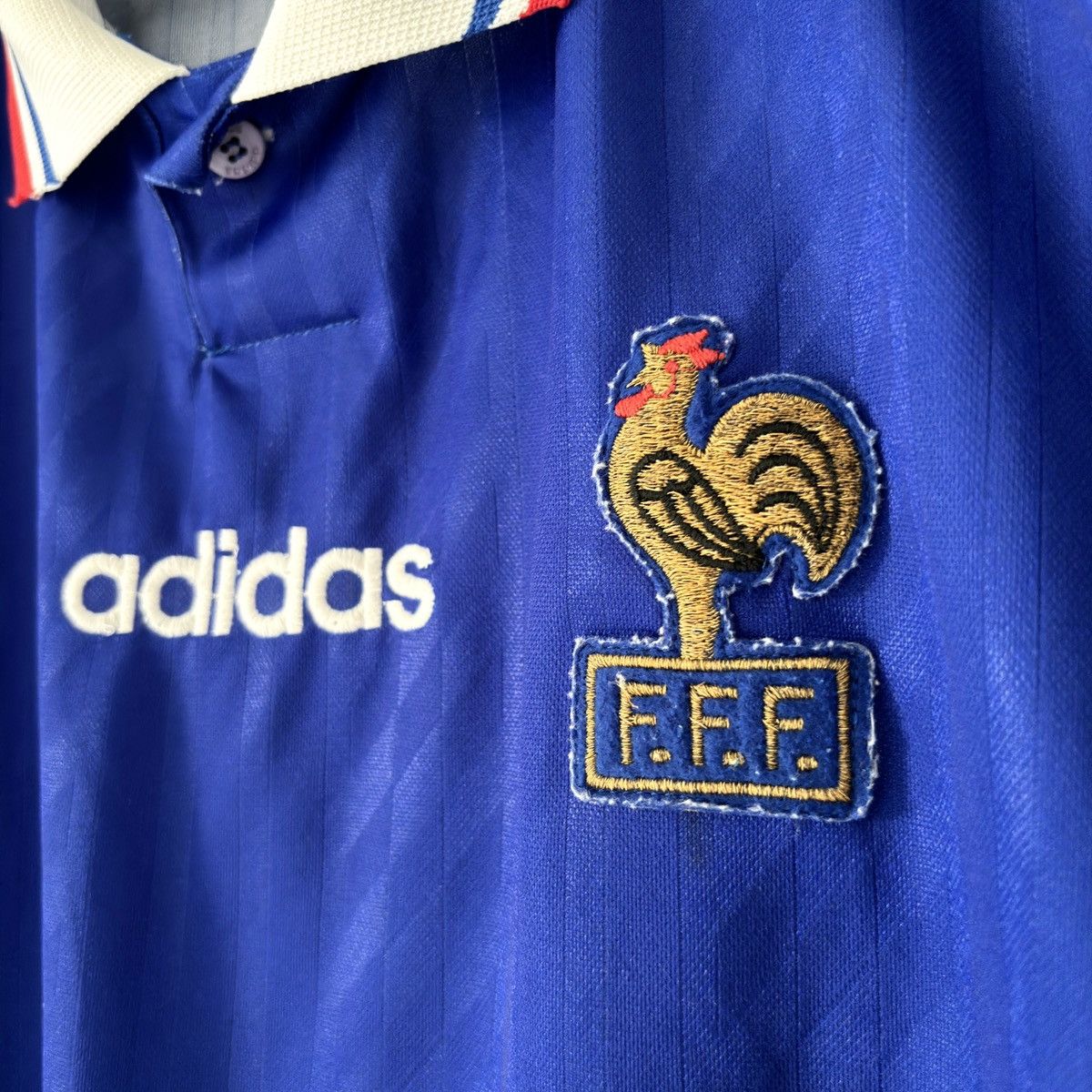 Adidas × Vintage 1994 1996 France National Adidas Vintage Soccer Jersey Shirt Size US XL / EU 56 / 4 - 4 Thumbnail