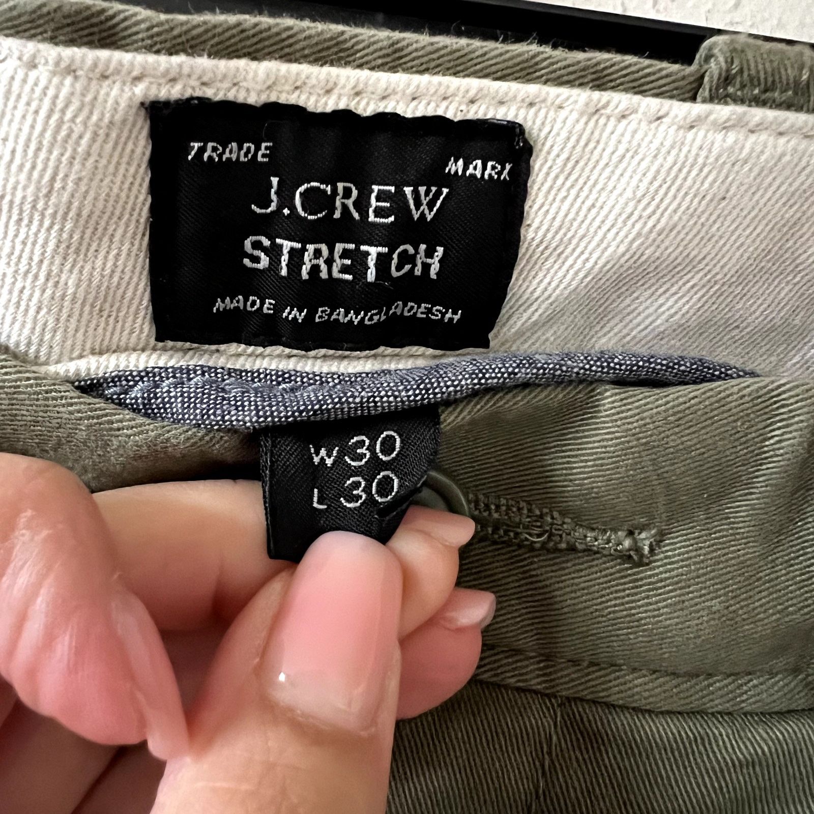 J.Crew J.Crew Stretch Chino Pants Green Men’s Size 30x30 Cotton Size US 30 / EU 46 - 5 Thumbnail