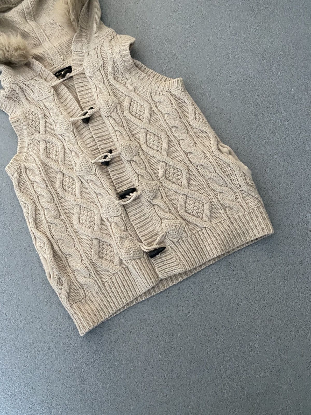 Massimo Dutti Massimo Dutti Knitted Fur Wooden Lockers Vest Size S / US 4 / IT 40 - 2 Thumbnail