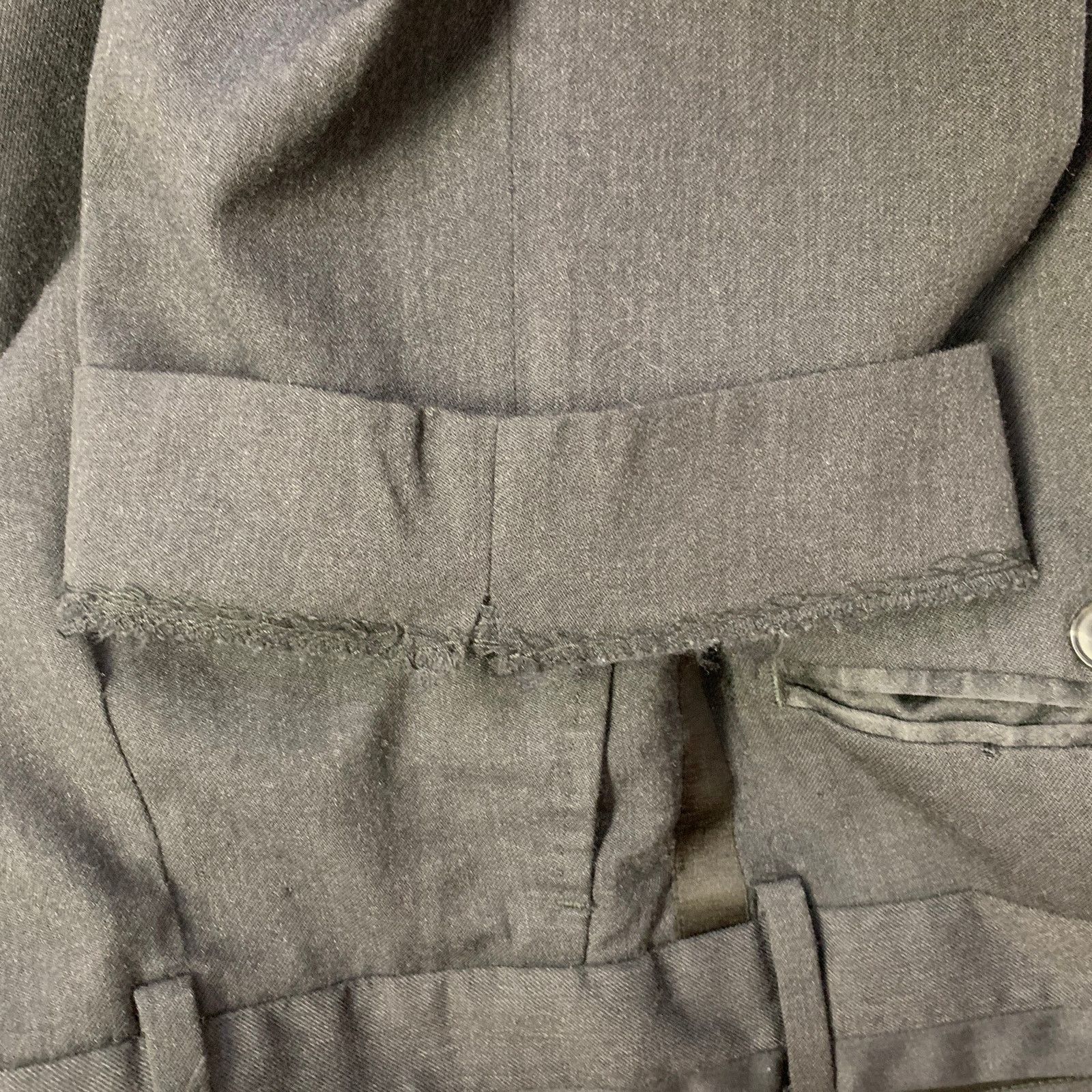Dolce & Gabbana Size 34 Charcoal Wool Blend Zip Fly Dress Pants Size US 34 / EU 50 - 7 Thumbnail