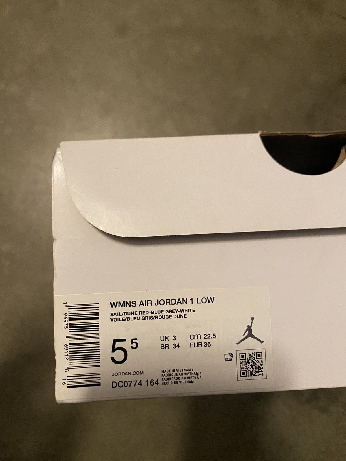 Jordan Brand Jordan 1 Low Blue Whisper Dune Red Size US 5.5 / IT 35.5 - 2 Thumbnail