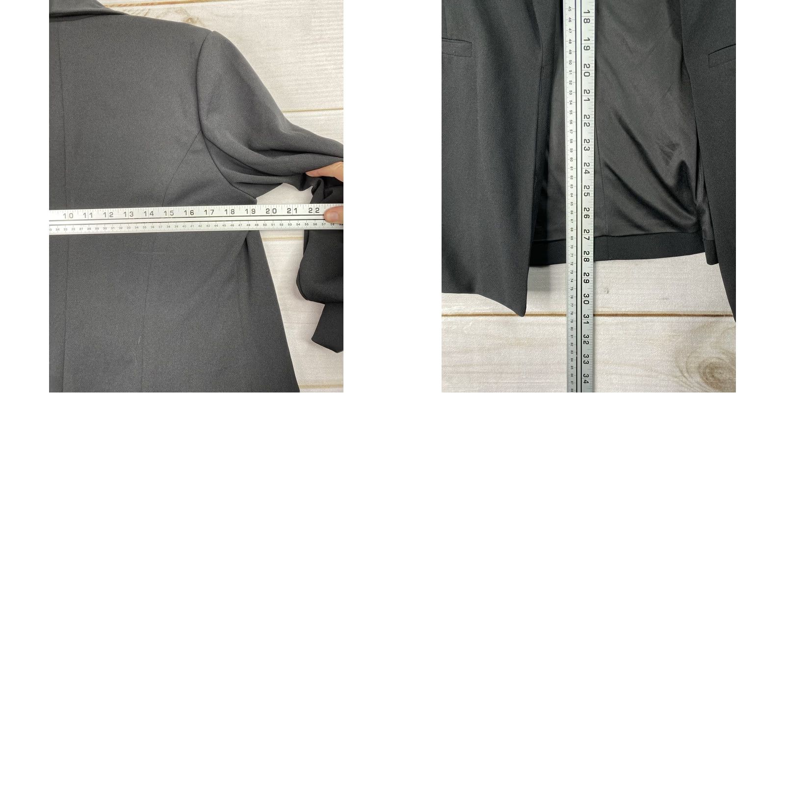 Fashion Nova Fashion Nova Blazer Shirt Womens S Black Open Front Stretch 90s Ruched Sleeve Knit Jacket Size S / US 4 / IT 40 - 8 Thumbnail