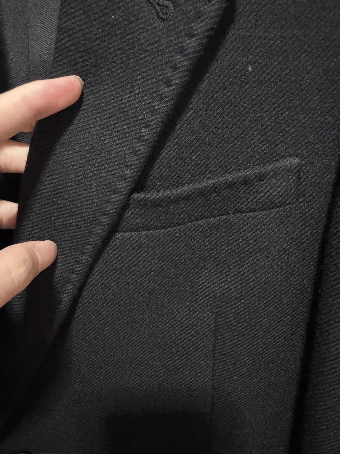 Saint Laurent Paris F42 Saint Laurent Paris by Hedi 15AW Velvet Neck Coat-2508 Size M / US 6-8 / IT 42-44 - 3 Thumbnail