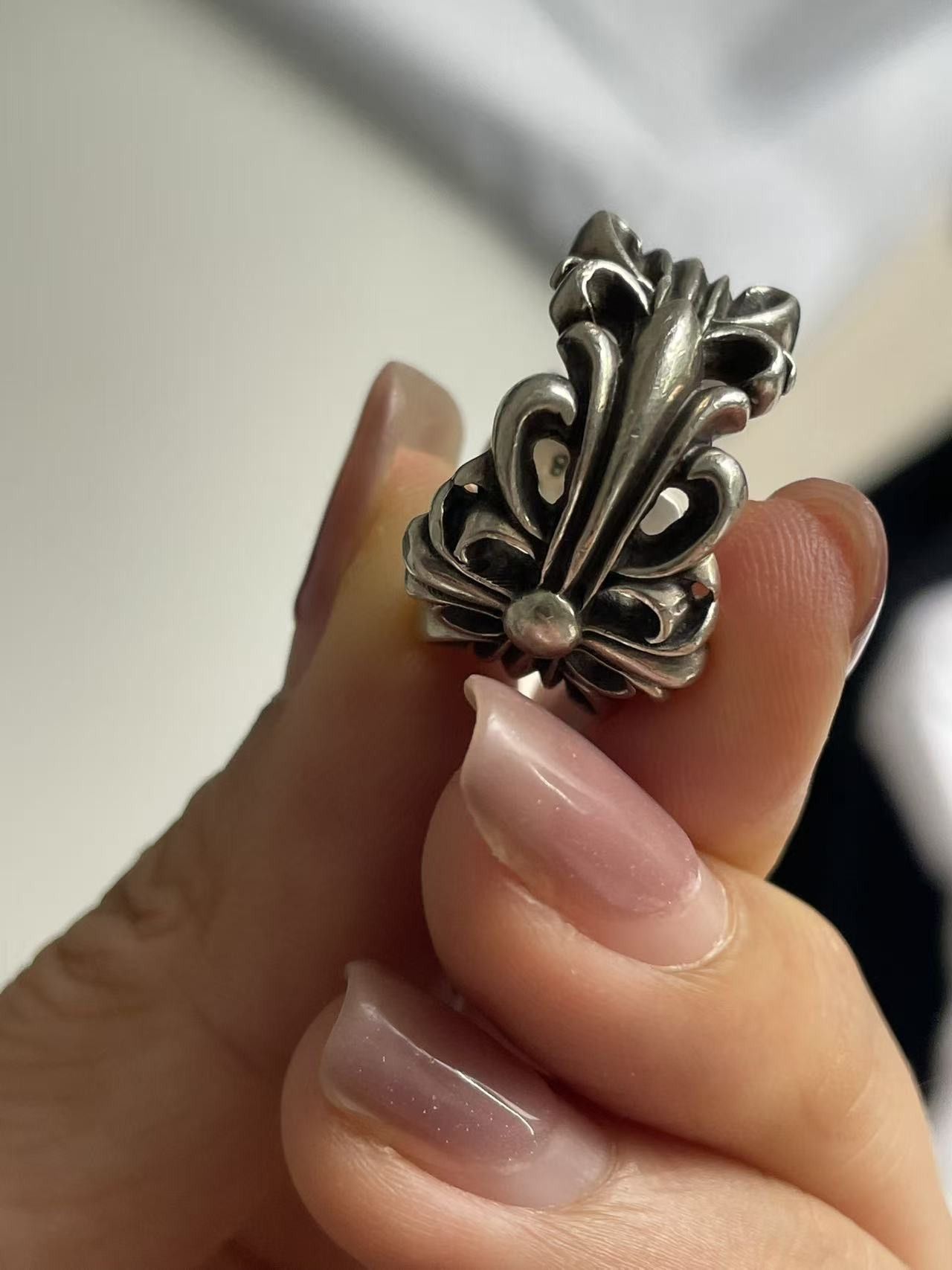 Chrome Hearts Chrome Hearts Silver Floral Cross Ring Size ONE SIZE - 17 Thumbnail